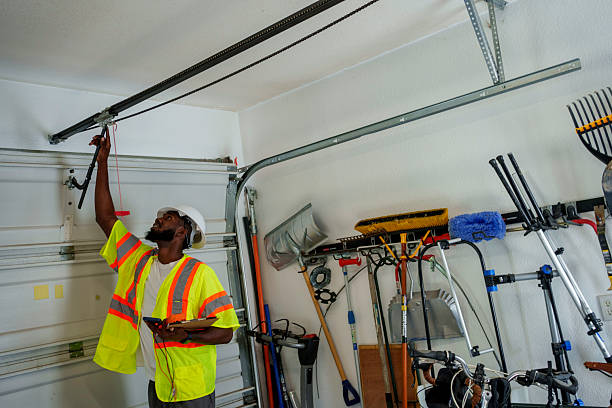 Professional Garage Door Installation technician working in Lafayette, CA